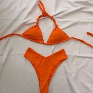 Women's Amazon Vibrant Orange Summer Bikini Set M